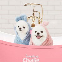 韓國 Laughing Charlie 超細纖維寵物浴巾