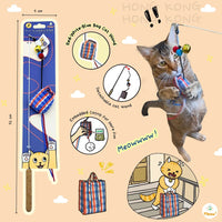 Meow² 紅白藍膠袋逗貓棒