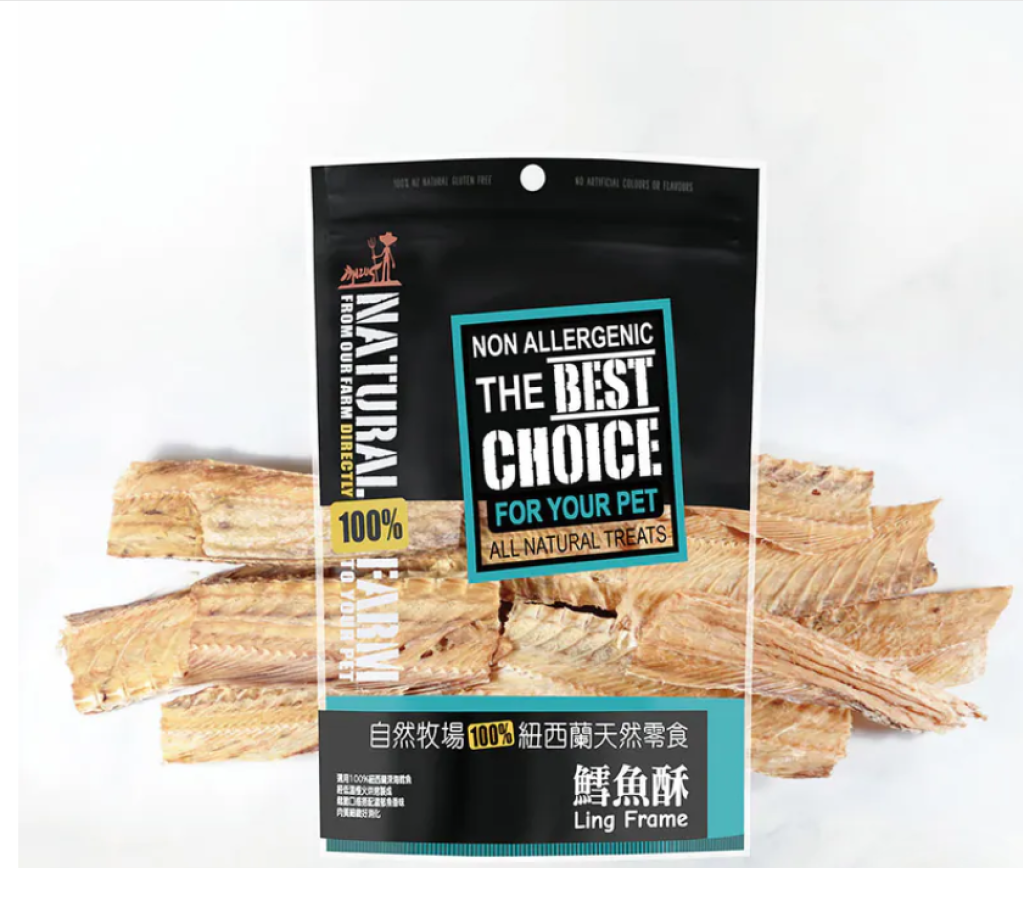 自然牧場 Natural Farm 天然寵物零食 鱈魚酥 Ling Frame 80g