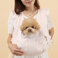 【Version 6】 Ritogato Voddly Flora Front Bag 前孭寵物袋 荷葉袖牛仔布質料 粉紅色