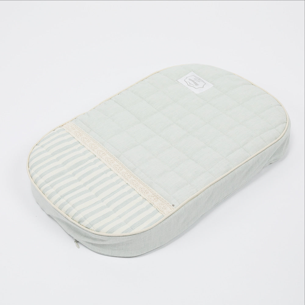 Ritogato Chou-Ribbon Buggy Cover-up Cushion 韓式簡約款寵物推車車墊 - 湖水綠