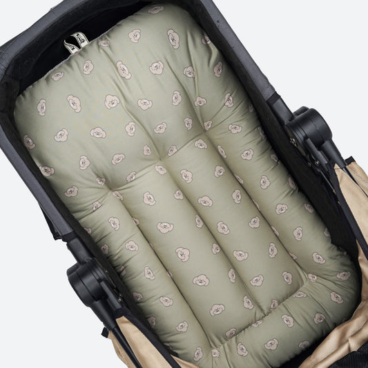 Rottie 寵物推車 綠底 Poodle車墊  Stroller Cushion