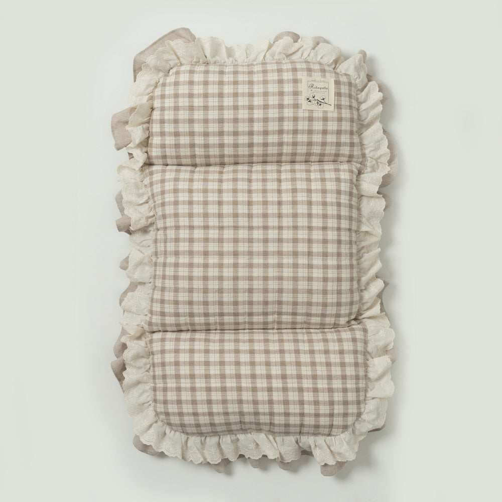 【預訂】 Ritogato Pawpaw Frill Pet Cart Cushion 小熊喱士款寵物推車車墊套裝- 啡色