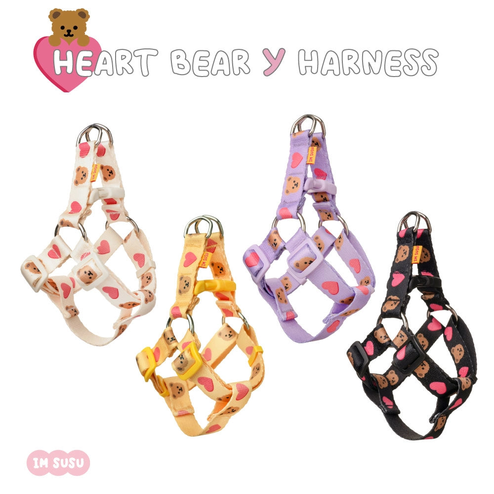 IMSUSU 心心熊仔Y型胸背帶 Heart Bear Y Harness