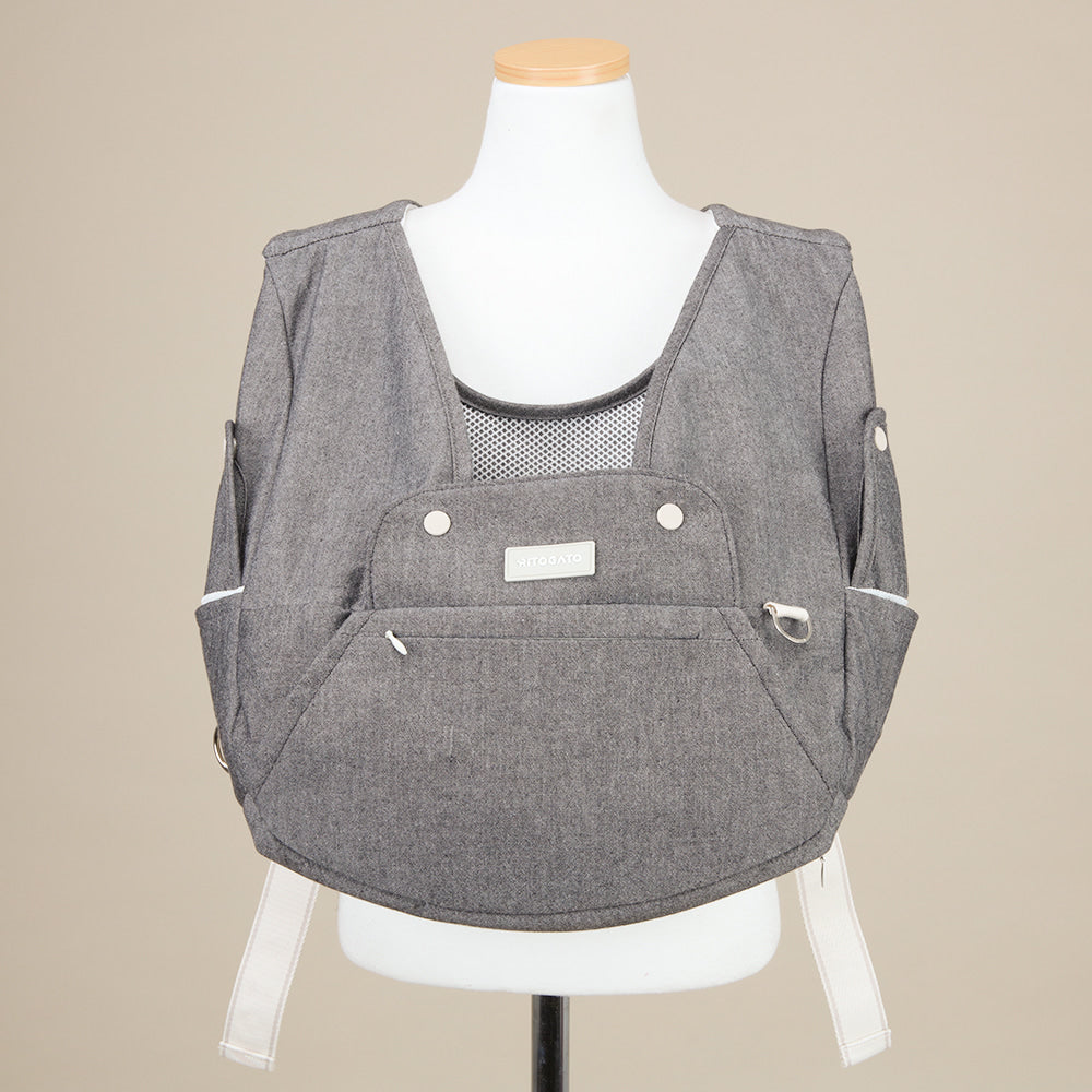 【Version 5】 Ritogato Voddly Petite Front Bag 前孭寵物袋 細版夏日透氣質料 牛仔灰色