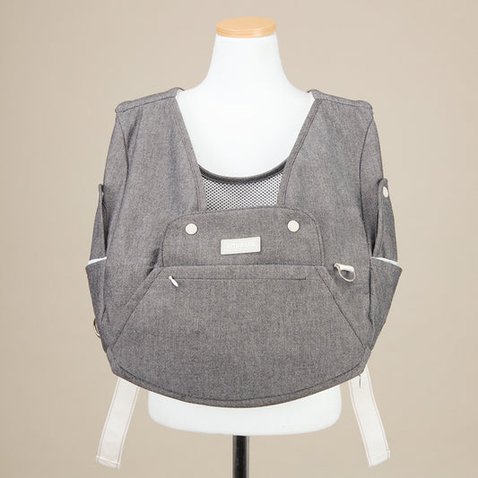 【Version 5】 Ritogato Voddly Petite Front Bag 前孭寵物袋 細版夏日透氣質料 牛仔灰色