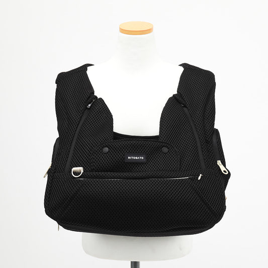 【V7】Ritogato Voddly Plus Front Bag 前孭寵物袋 網袋質料 黑色