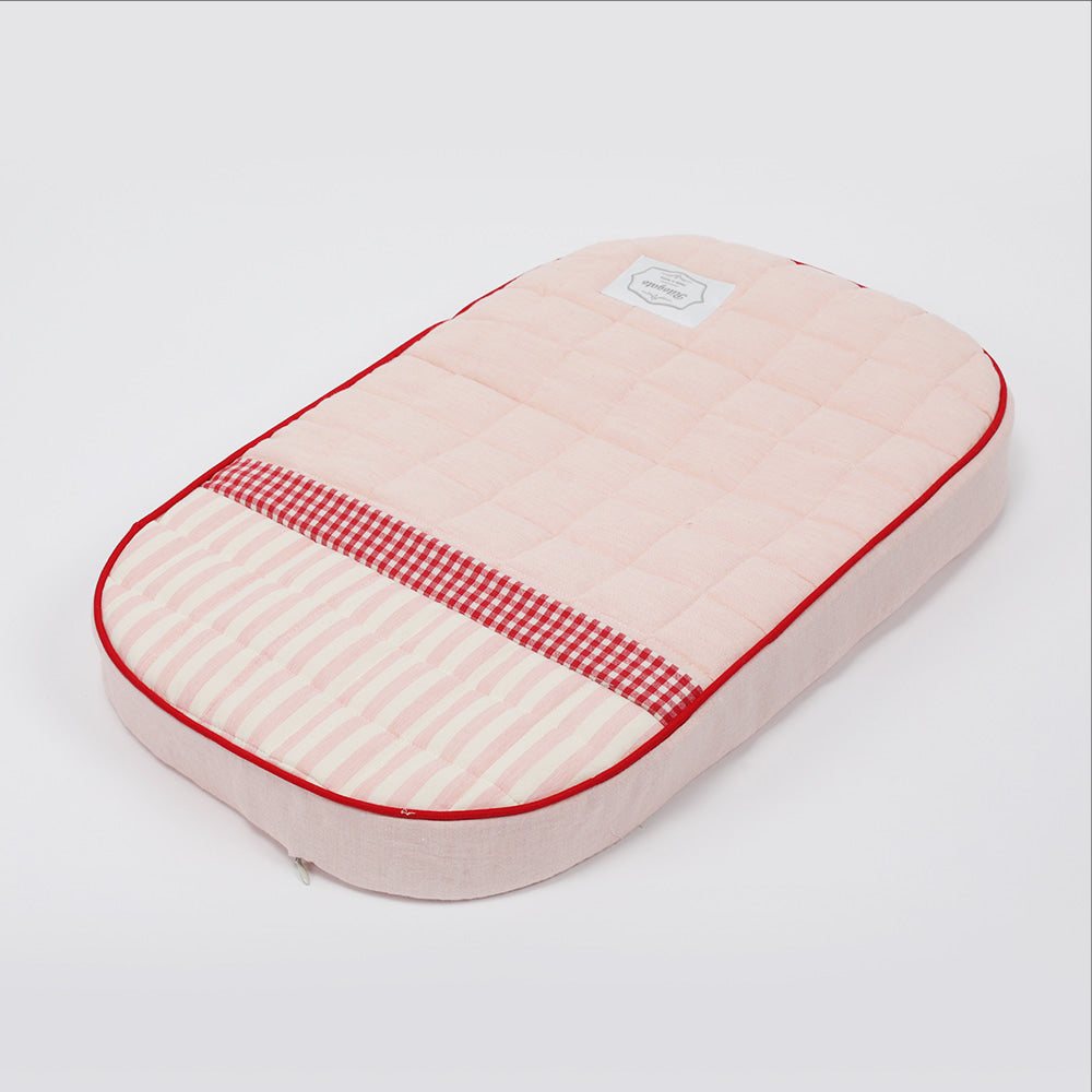 Ritogato Chou-Ribbon Buggy Cover-up Cushion 韓式簡約款寵物推車車墊套裝 - 粉紅色