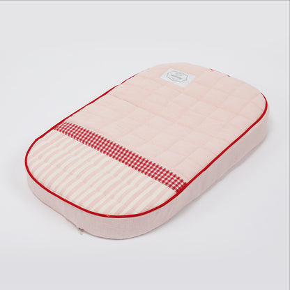 Ritogato Chou-Ribbon Buggy Cover-up Cushion 韓式簡約款寵物推車車墊套裝 - 粉紅色