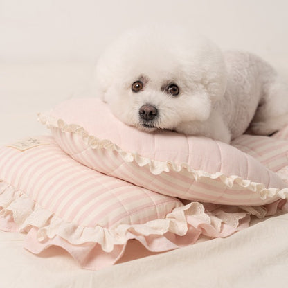 Ritogato Pawpaw Frill Pet Cart Cushion 小熊喱士款寵物推車車墊套裝 - 粉紅色