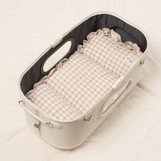 Ritogato Pawpaw Frill Pet Cart Cushion 小熊喱士款寵物推車車墊套裝- 啡色