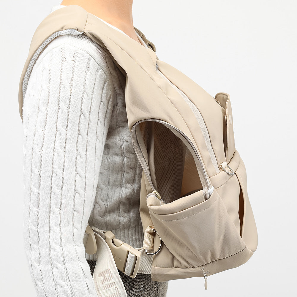 【V7】Ritogato Voddly Plus Front Bag 前孭寵物袋 網袋質料 黑色