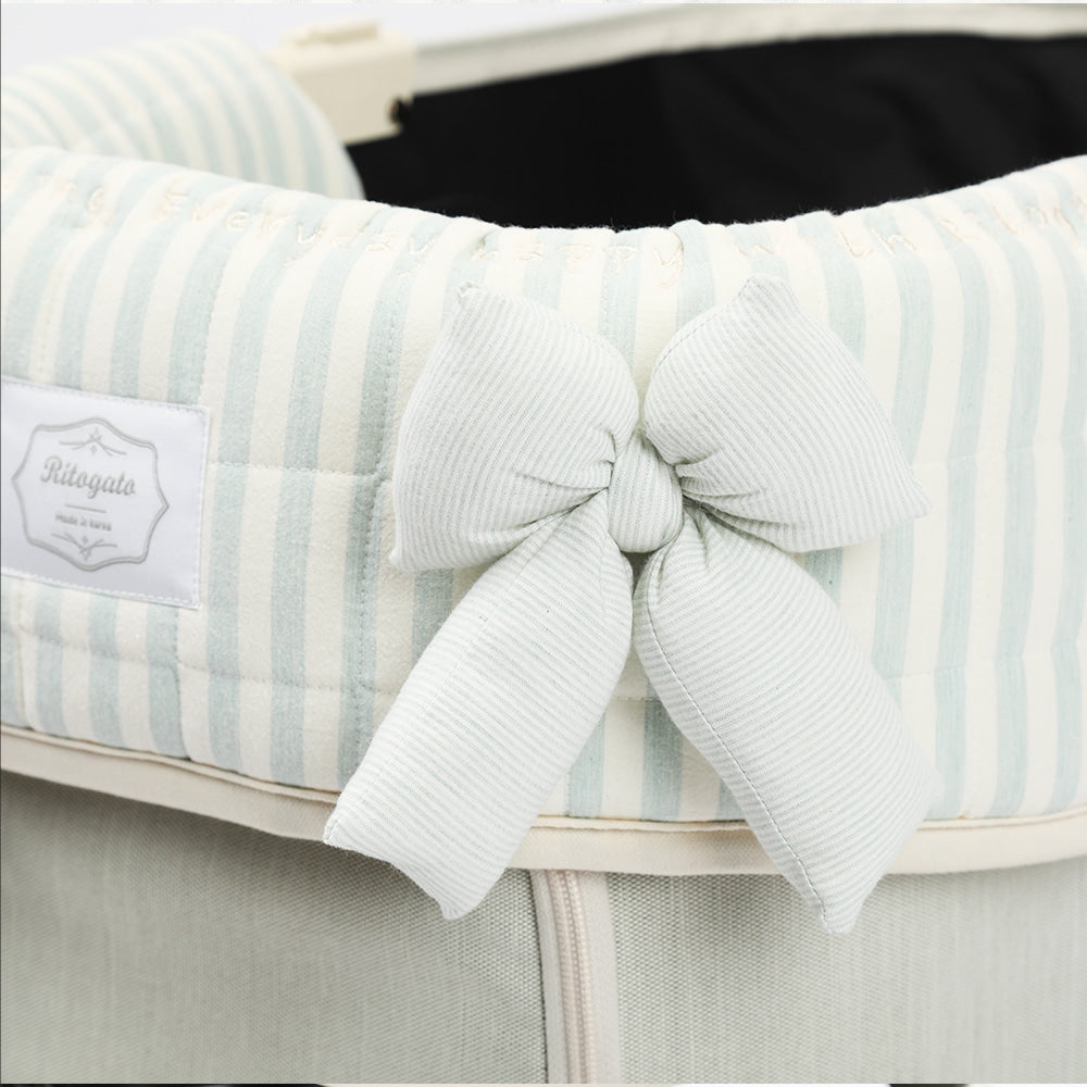 Ritogato Chou-Ribbon Buggy Cover-up Cushion 韓式簡約款寵物推車車墊 - 湖水綠
