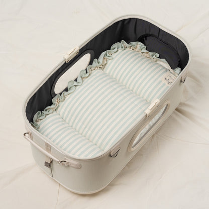 Ritogato Pawpaw Frill Pet Cart Cushion 小熊喱士款寵物推車車墊套裝 - 湖水綠