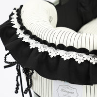 Ritogato Pliant Buggy Cover-up Guard 寵物推車圍邊 蝴蝶結喱士款 - 黑色