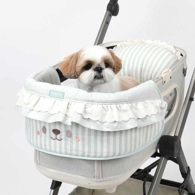 【預訂】 Ritogato Pawpaw Frill Pet Cart Guard 小熊喱士款寵物推車圍邊  - 湖水綠