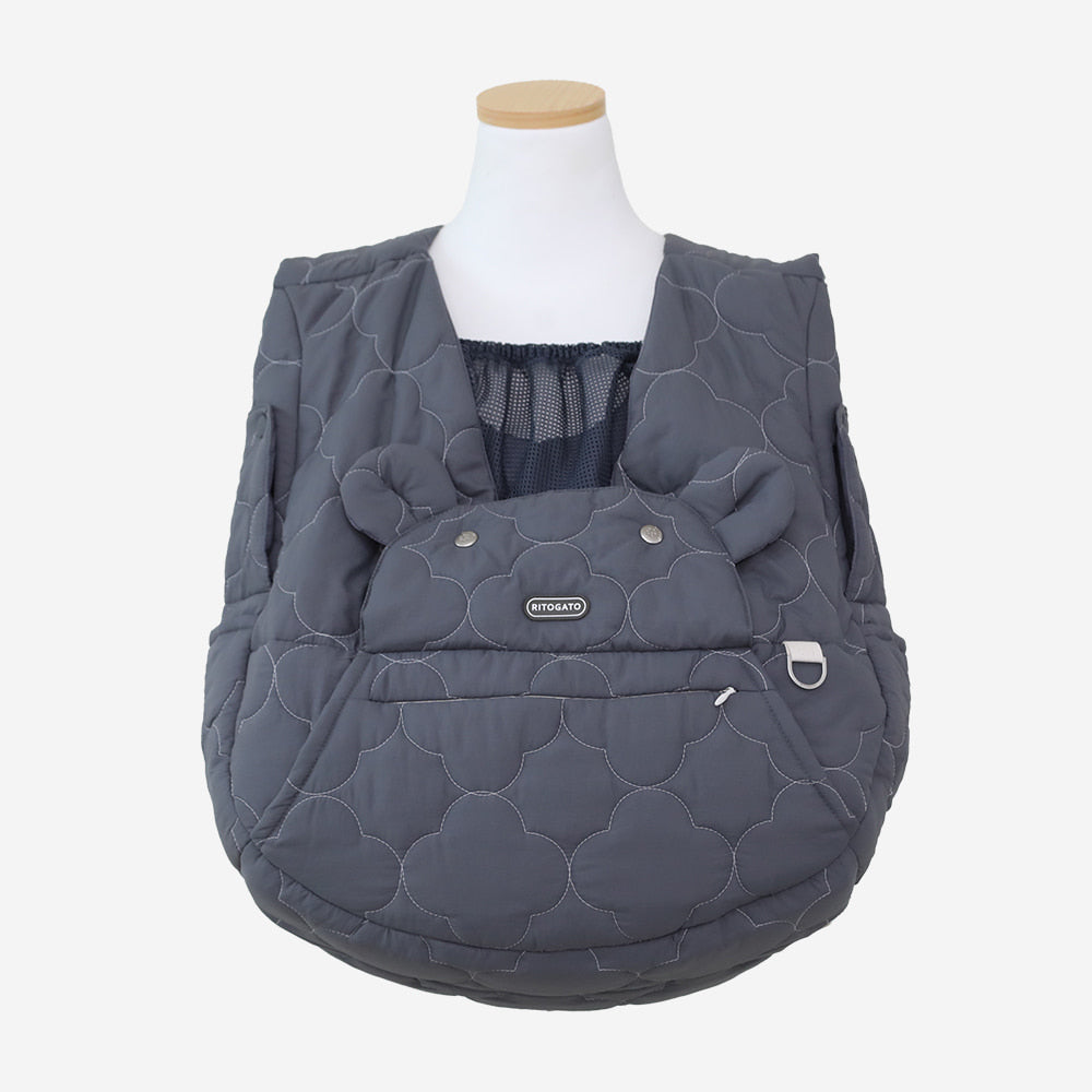 【新升級】RitoGato Voddly Front Bag 前孭寵物袋 跣水質料 炭灰色