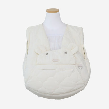 【Version 3】Ritogato Voddly Cozy Front Bag 前孭寵物袋 跣水質料 奶白色