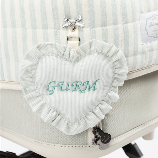 【訂製商品】Ritogato 荷葉邊心形客製吊牌 Custom name tag