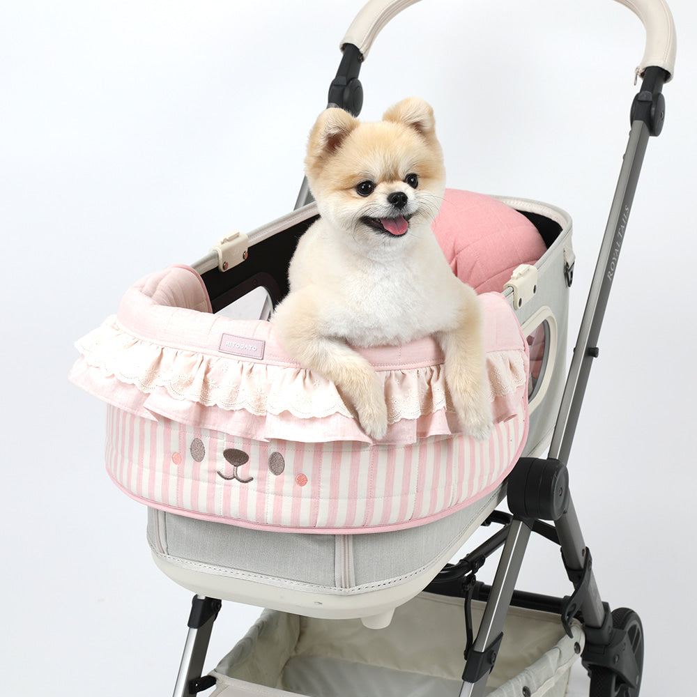Ritogato Pawpaw Frill Pet Cart Guard 小熊喱士款寵物推車圍邊 - 粉紅色