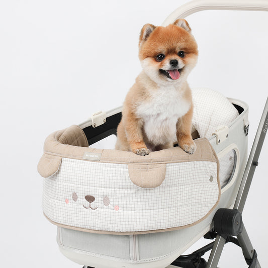Ritogato Honeybuney Pet Cart Guard 小熊格仔款寵物推車圍邊 - 啡色
