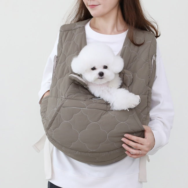 【新升級】RitoGato Voddly Cozy Front Bag 前孭寵物袋 跣水質料 茶啡色