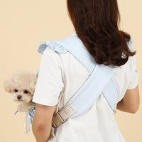 【Version 6】 Ritogato Voddly Flora Front Bag 前孭寵物袋 荷葉袖牛仔布質料 淺藍色