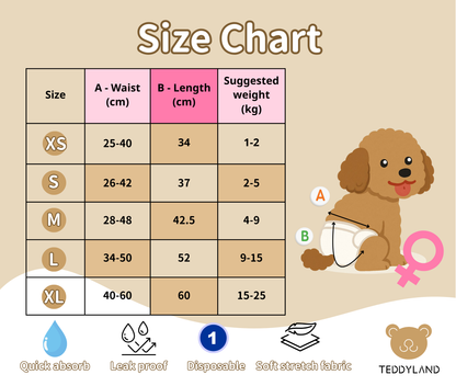 TeddyLand 寵物一次性禮貌褲 Pet Diaper