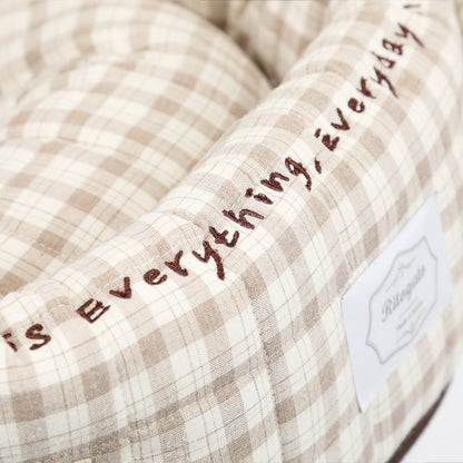 Ritogato Chou-Ribbon Cover-up Guard 韓式簡約款寵物推車圍邊 - 啡色