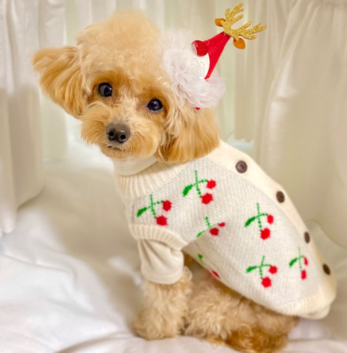 韓國啪樓車厘子針織開襟衫 Cherry Knit Cardigan