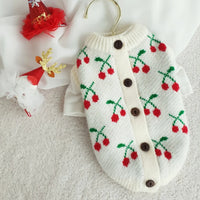 韓國啪樓車厘子針織開襟衫 Cherry Knit Cardigan