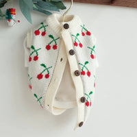 韓國啪樓車厘子針織開襟衫 Cherry Knit Cardigan