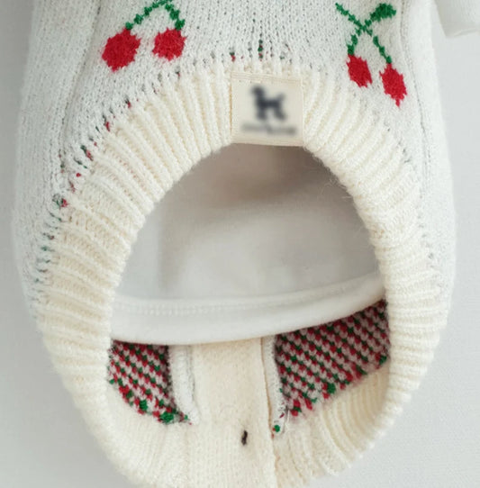 韓國啪樓車厘子針織開襟衫 Cherry Knit Cardigan