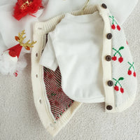 韓國啪樓車厘子針織開襟衫 Cherry Knit Cardigan