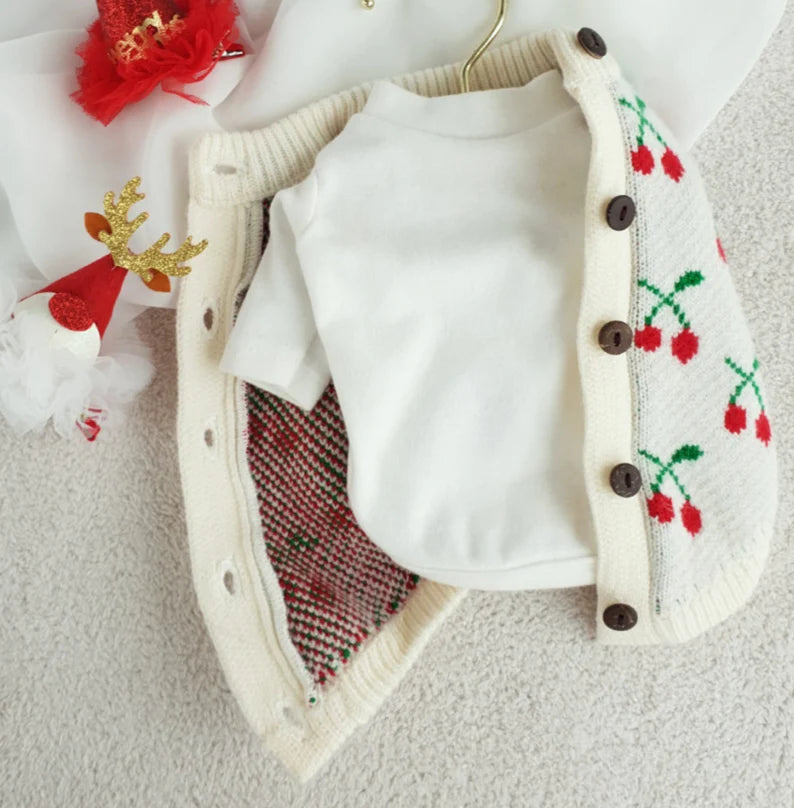 韓國啪樓車厘子針織開襟衫 Cherry Knit Cardigan
