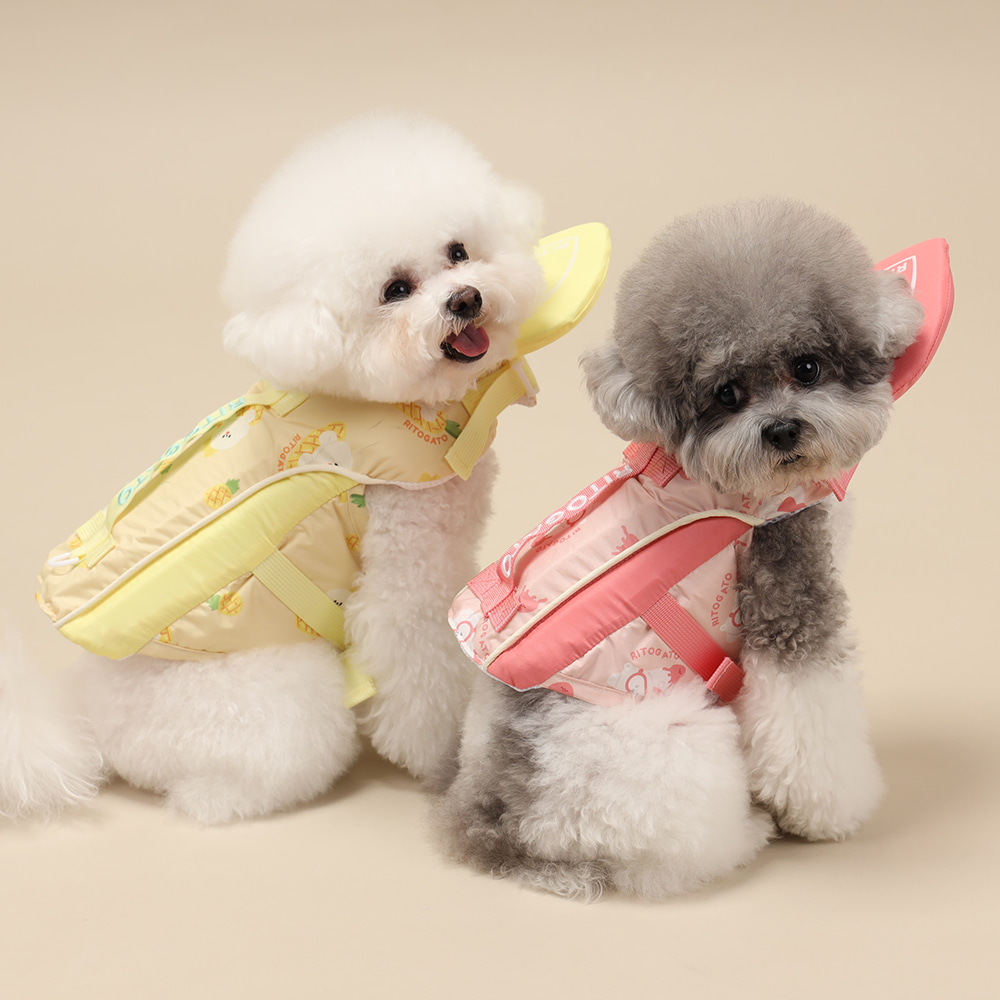 Ritogato 菠蘿寵物救生衣  Swing Heart Yellow Life Jacket