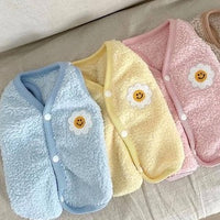 韓國笑臉花花啪樓抓絨背心 Smiley Daisy Vest Jacket