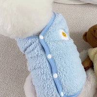 韓國笑臉花花啪樓抓絨背心 Smiley Daisy Vest Jacket