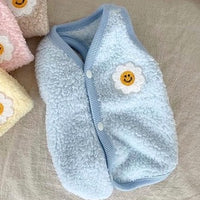 韓國笑臉花花啪樓抓絨背心 Smiley Daisy Vest Jacket