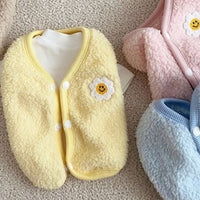 韓國笑臉花花啪樓抓絨背心 Smiley Daisy Vest Jacket