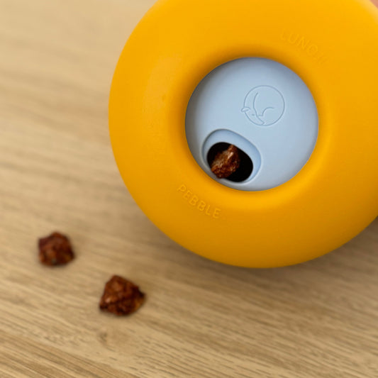 Lunoji Pebble 滾滾樂 二合一慢食漏食玩具 Pebble Slow Feeder