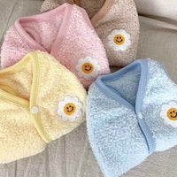 韓國笑臉花花啪樓抓絨背心 Smiley Daisy Vest Jacket