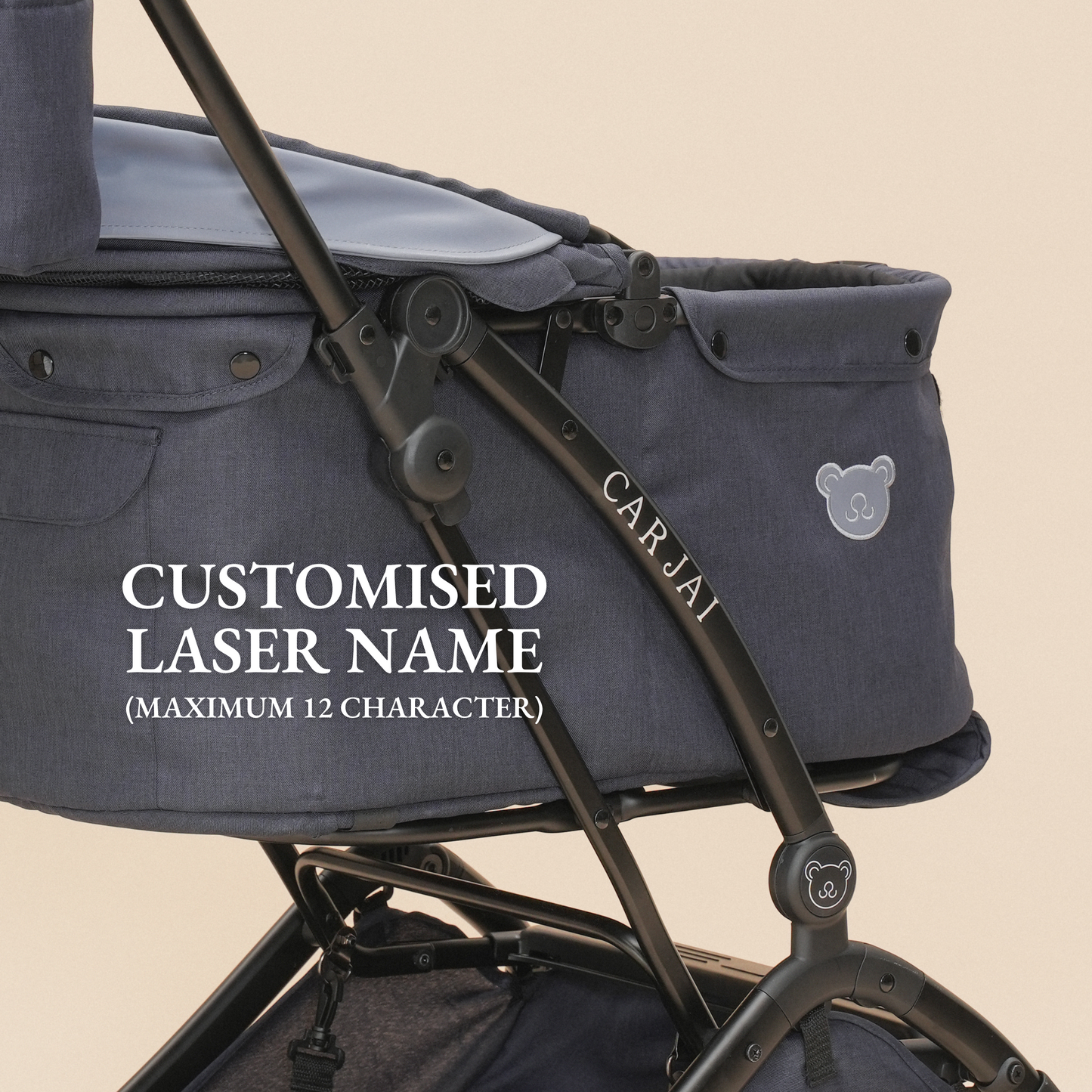 TeddyLand Classic 寵物手推車 Navy 藍色