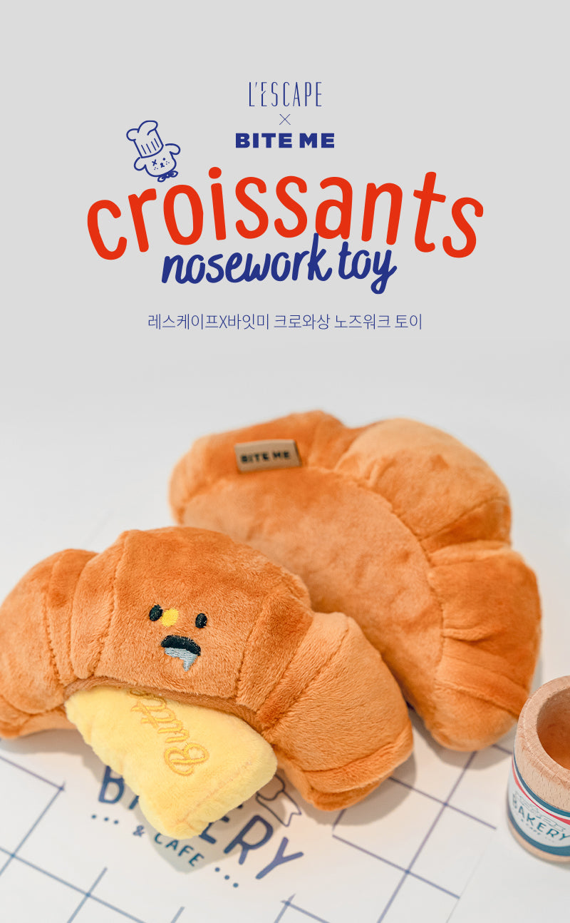 BITE ME Croissants Nosework Toy 牛角包牛油藏食玩具