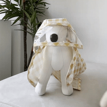 韓國格仔雨衣斗篷 連帽 Korea plaid raincoat poncho with hood