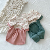 韓國韓服碎花裙子 Korean traditional dress with floral pattern skirt