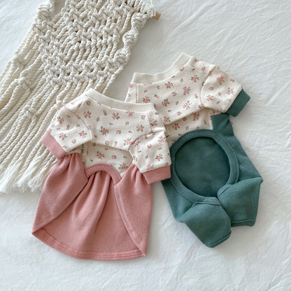 韓國韓服碎花裙子 Korean traditional dress with floral pattern skirt