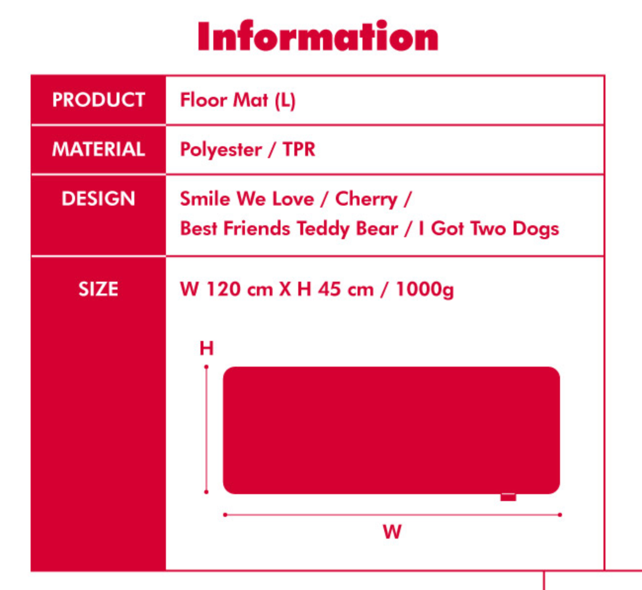 【限時優惠】Wiggle Wiggle I Got Two Dogs (L) Floor Mat/Rug 地毯