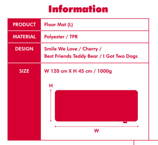 【限時優惠】Wiggle Wiggle I Got Two Dogs (L) Floor Mat/Rug 地毯