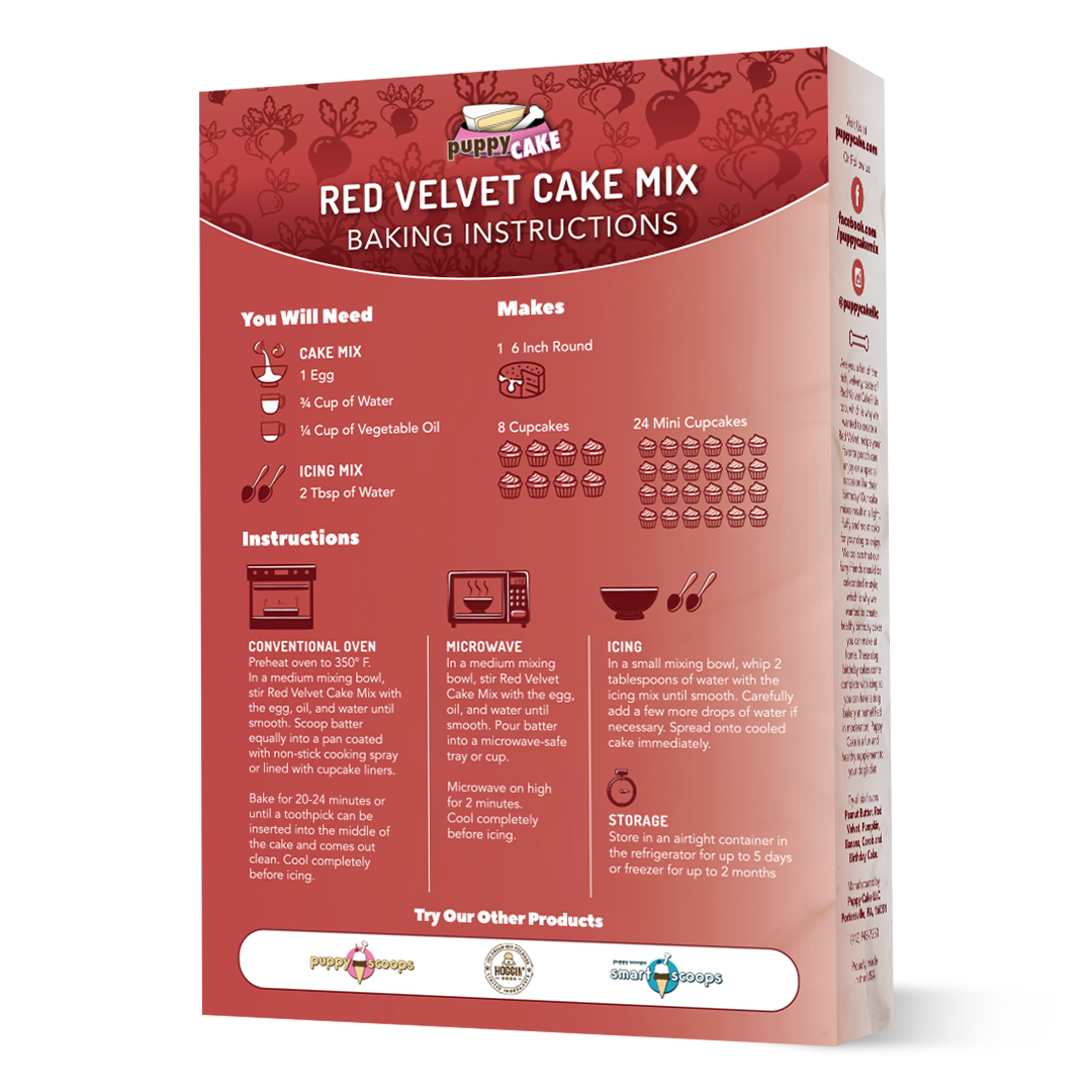 Puppy Cake Mix - 紅絲絨味蛋糕 Red Velvet (wheat-free)